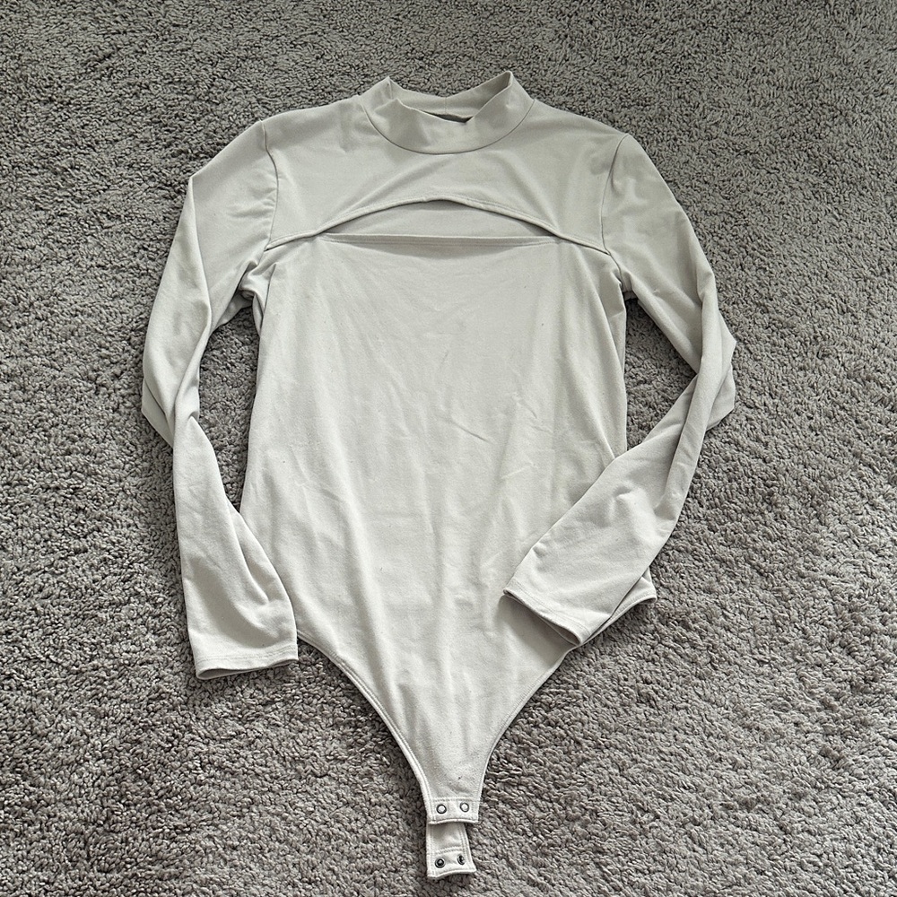 Abercrombie & Fitch Cream Soft Bodysuit